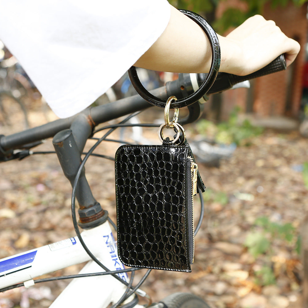 Wholesale Popular PU Leather Coin Purse Keychain